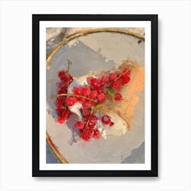 Red Ribes And Ice Cream Art Print