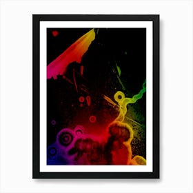 Watercolor Abstraction In The Dark Art Print