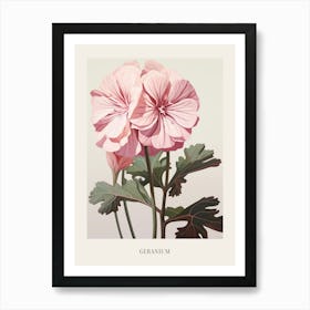 Floral Illustration Geranium 3 Poster Art Print