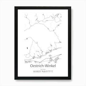 Oestrich Winkel,Germany Minimalist Map Art Print