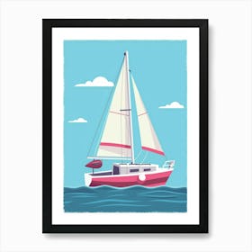 Sailboat In The Ocean 4 Art Print