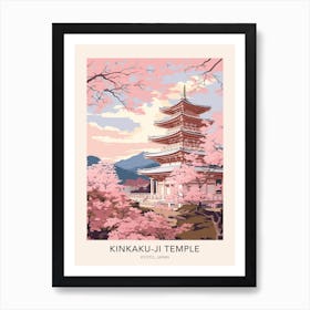 The Kinkaku Ji Temple Kyoto Japan Travel Poster Art Print