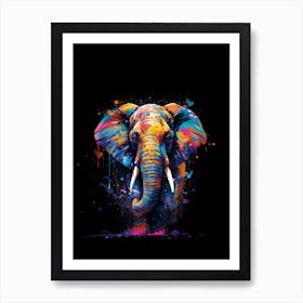 Elephant Pop Art wall painting Art Print