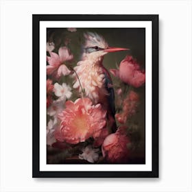 Kingfisher in a Garden Art Print