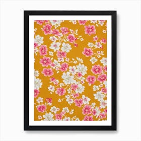 Gardenia Floral Print Warm Tones 2 Flower Art Print