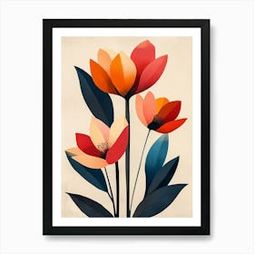 Abstract Flowers 35 Art Print