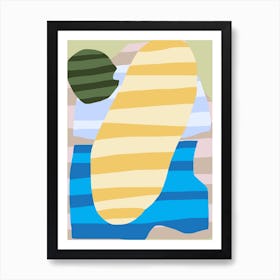 Abstract Stripe Minimal Collage 12 Art Print