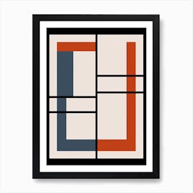 Mod Melodies: Geometric Jazz of the Mid-Century Art Print