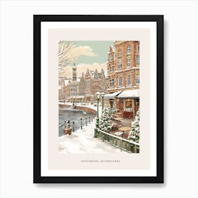 Vintage Winter Poster Amsterdam Netherlands 7 Art Print