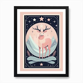 Deer Tarot Card Style  Art Print