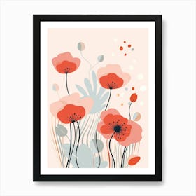 Poppy Flower Wall Décor Print Art Print