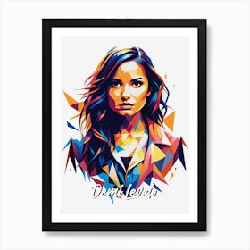 Demi Levato 03 Portrait Music WPAP Pop Art Art Print