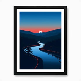 Sunset In The Mountains 67 Art Print