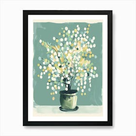 Willow Tree Flat Illustration 6 Art Print