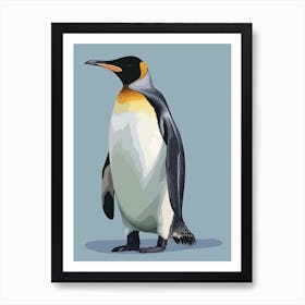 King Penguin Kangaroo Island Penneshaw Minimalist Illustration 2 Art Print