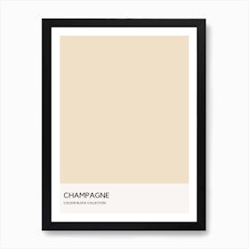 Champagne Colour Block Poster Art Print