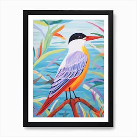 Colourful Bird Painting Common Tern 4 Art Print