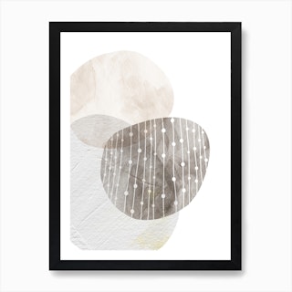 Geometric Pastel Abstract No728a Art Print
