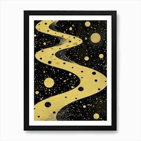 Gold Spirals Poster