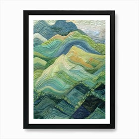 Mountain Landscape Quilt Art Print