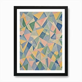 Pastel Triangles no1 Art Print