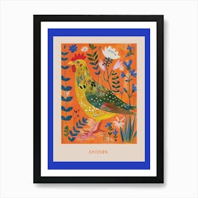 Spring Birds Poster Chicken 6 Art Print