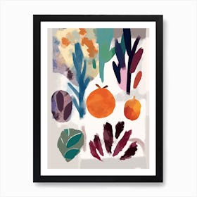 Colourful Chard Illustration 1 Art Print