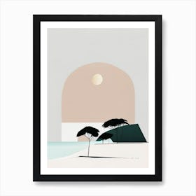 Pemba Island Tanzania Simplistic Tropical Destination Art Print