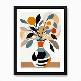 Flowers In A Vase Abstract 2 Art Print