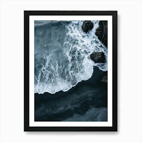 Black Sand Beach 3 Art Print