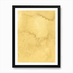 Mustard Watercolor Texture Art Print