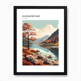 The Lake Districts Ullswater Way England 4 Hiking Trail Landscape Poster Art Print