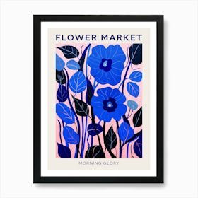 Blue Flower Market Poster Morning Glory 5 Art Print