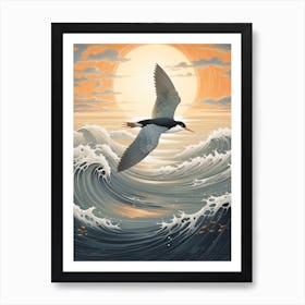 Common Tern 2 Gold Detail Painting Art Print