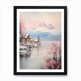 Dreamy Winter Painting Lucerne Switzerland 3 Art Print