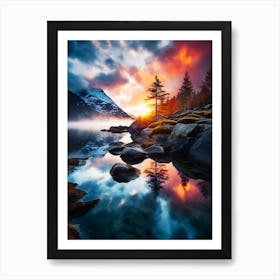 Sunrise In Norway Art Print