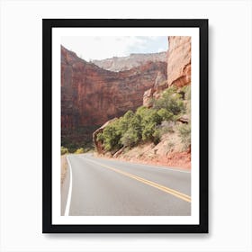 Zion National Park Roads Art Print