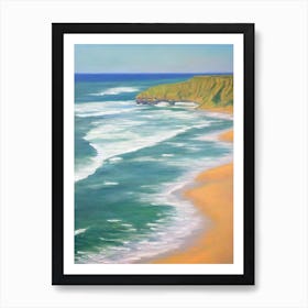 Watergate Bay Beach Cornwall Monet Style Affiche