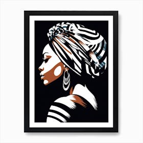 African Woman With Turban 6 Art Print