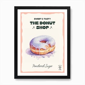 Powdered Sugar Donut The Donut Shop 2 Art Print