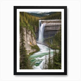 Sunwapta Falls, Canada Realistic Photograph (3) Art Print