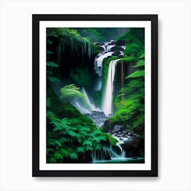 Shifen Waterfall, Taiwan Nat Viga Style Art Print