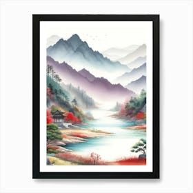 Watercolor Vibrant Country 2 Poster