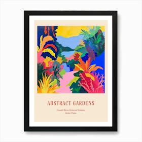 Colourful Gardens Coastal Maine Botanical Gardens Usa 3 Red Poster Art Print