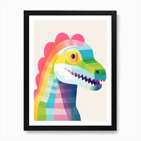 Colourful Dinosaur Segisaurus 3 Art Print