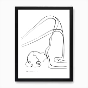 Plow Pose Abstract Poster