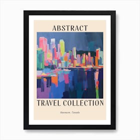 Abstract Travel Collection Poster Vancouver Canada 6 Art Print