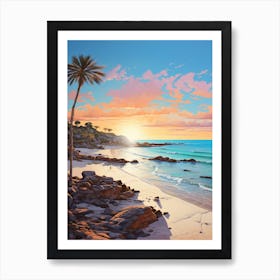 A Vibrant Painting Of Dunsborough Beach Australia 4 Art Print