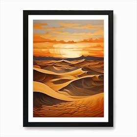 Sunset In The Desert 29 Art Print