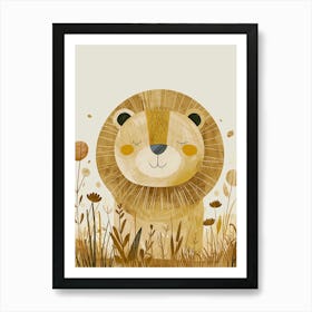 Lion In The Grass Art Print